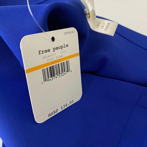 Free People Women's NWT Blue Nina Neo Tube Bandeau Scuba Stretch Top Size Small - Picture 4 of 7